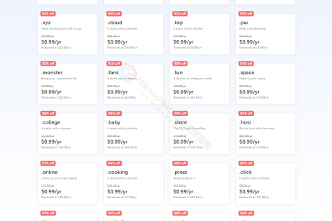 Namecheap 99分活动域名更新