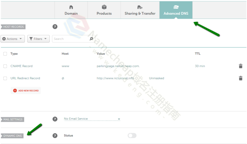 Namecheap如何为域启用动态DNS？