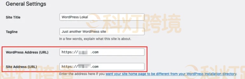 管理面板找到WordPress后台地址