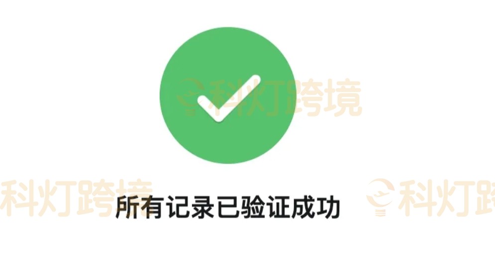 点击“验证所有记录”