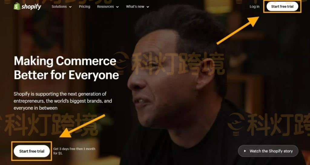 创建Shopify开店帐户