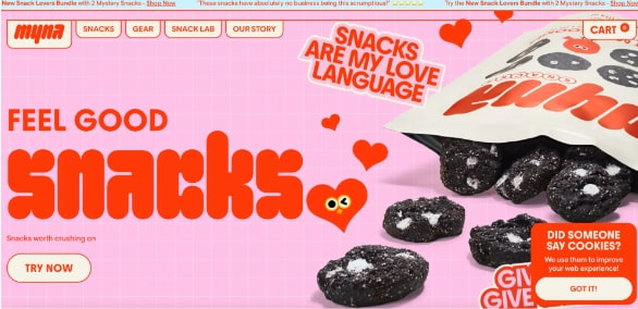 Myna Snacks外贸网站