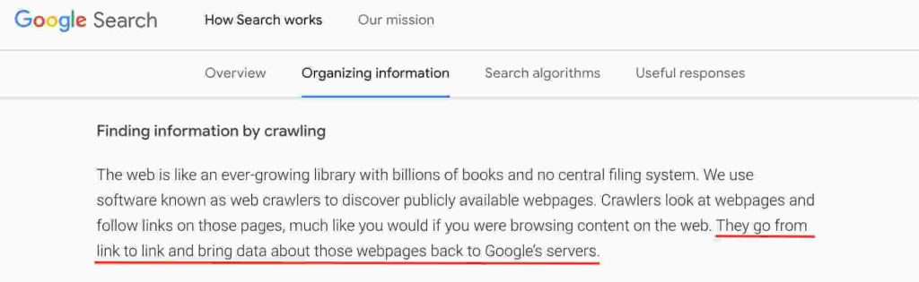 谷歌内链作用阐释