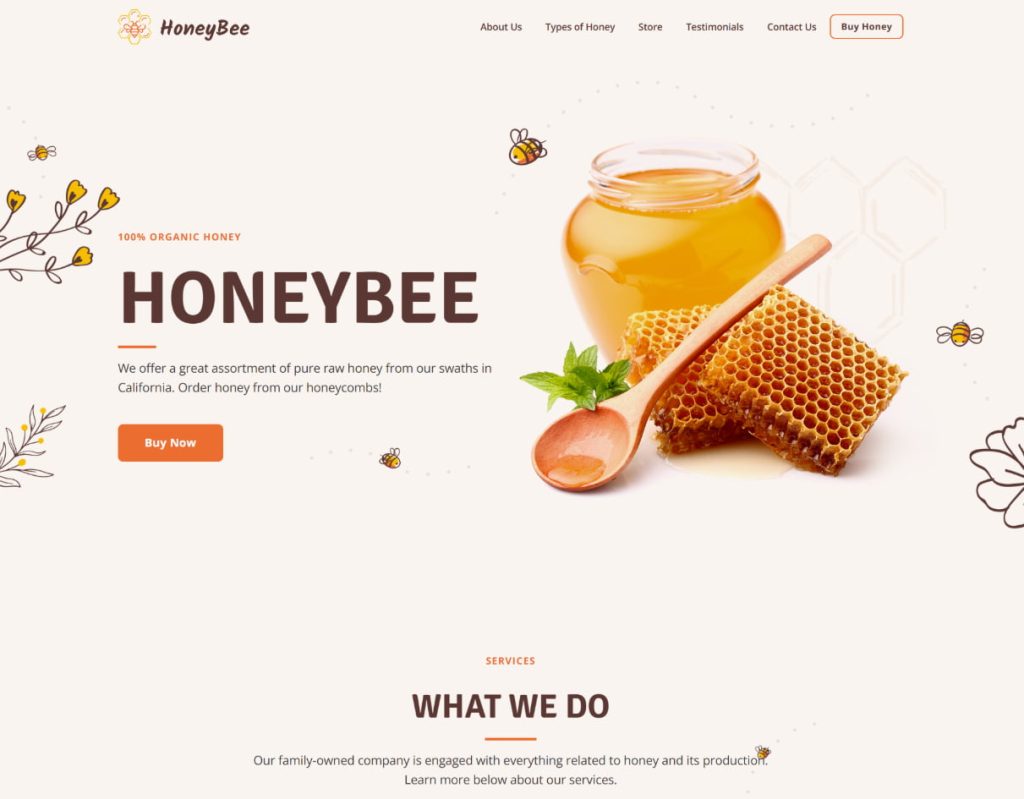 单页网站建设HoneyBee