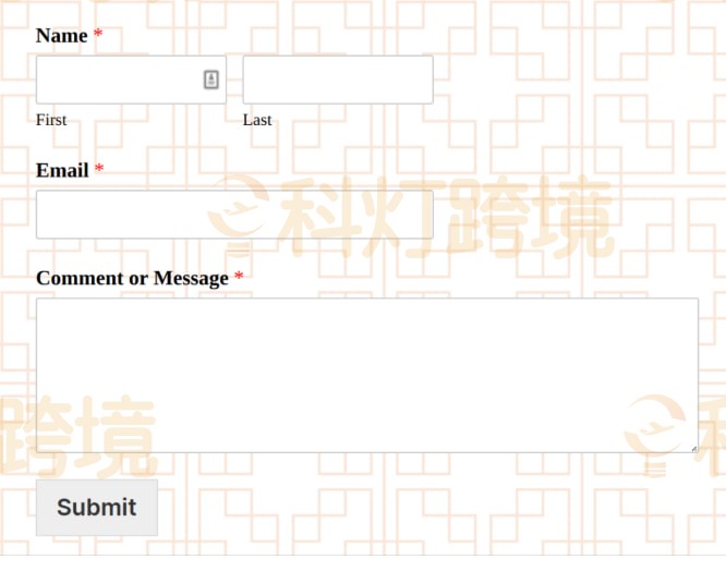 拥有背景的WordPress表单